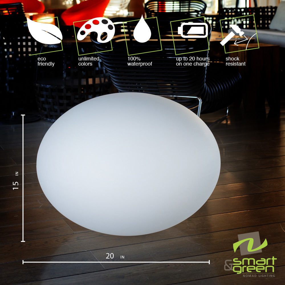 Flatball LED Cordless Lamp by Smart & Green - LoftModern