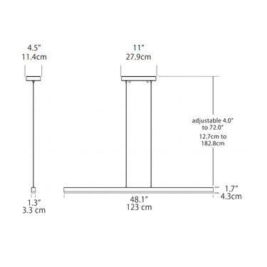 BlackJack Lighting Float Linear Pendant Light