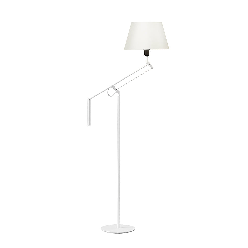 Modern Galilea Floor Lamp in White Finish