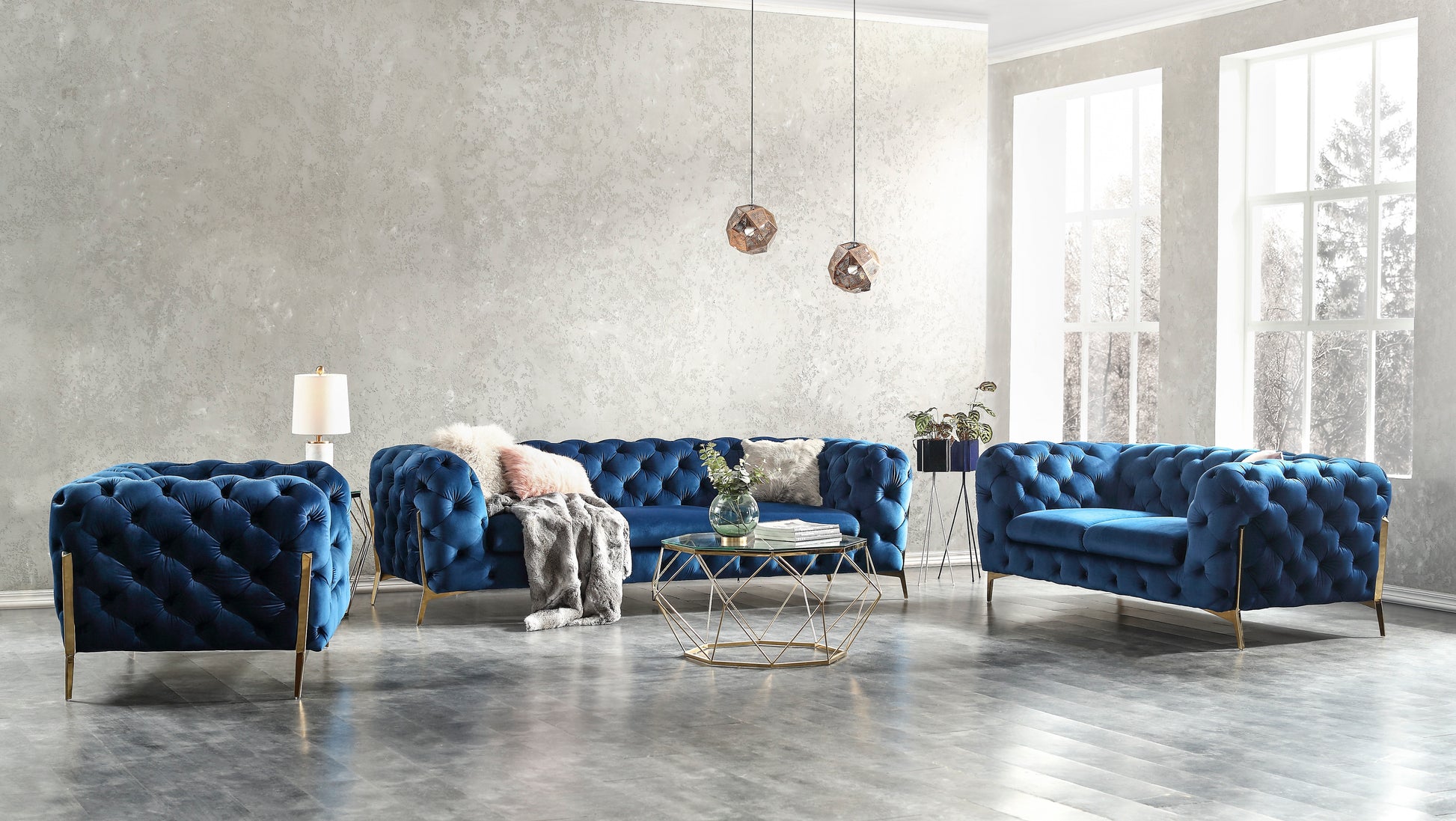 Glamour Sofa Blue by JM