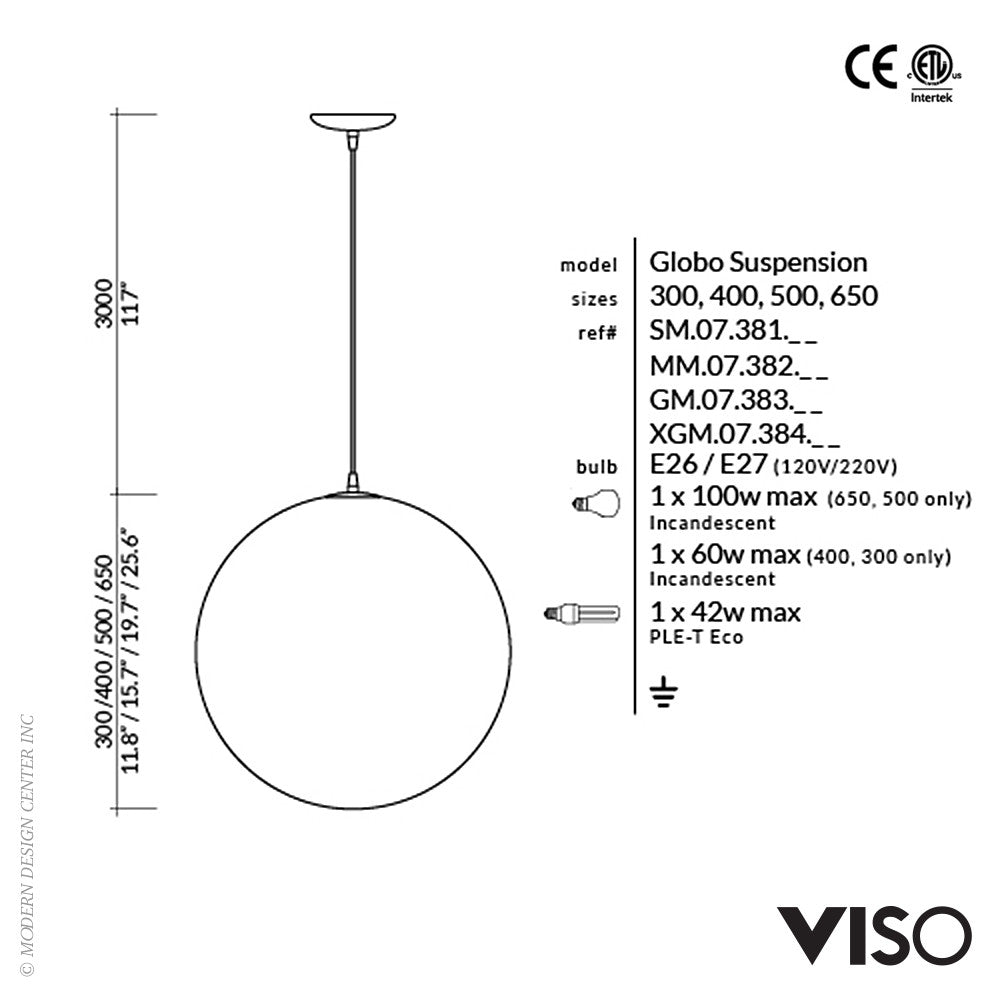 Viso Globo Pendant Light - LoftModern
