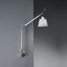 Tolomeo wall light with articulated arm and fabric diffuser for ambient bedroom lighting
