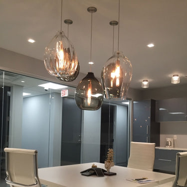 Harper Ribbed Glass Pendant - Visual Comfort Modern - NP