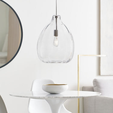 Harper Ribbed Glass Pendant - Visual Comfort Modern - NP