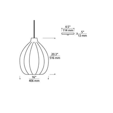 Harper Ribbed Glass Pendant - Visual Comfort Modern - NP