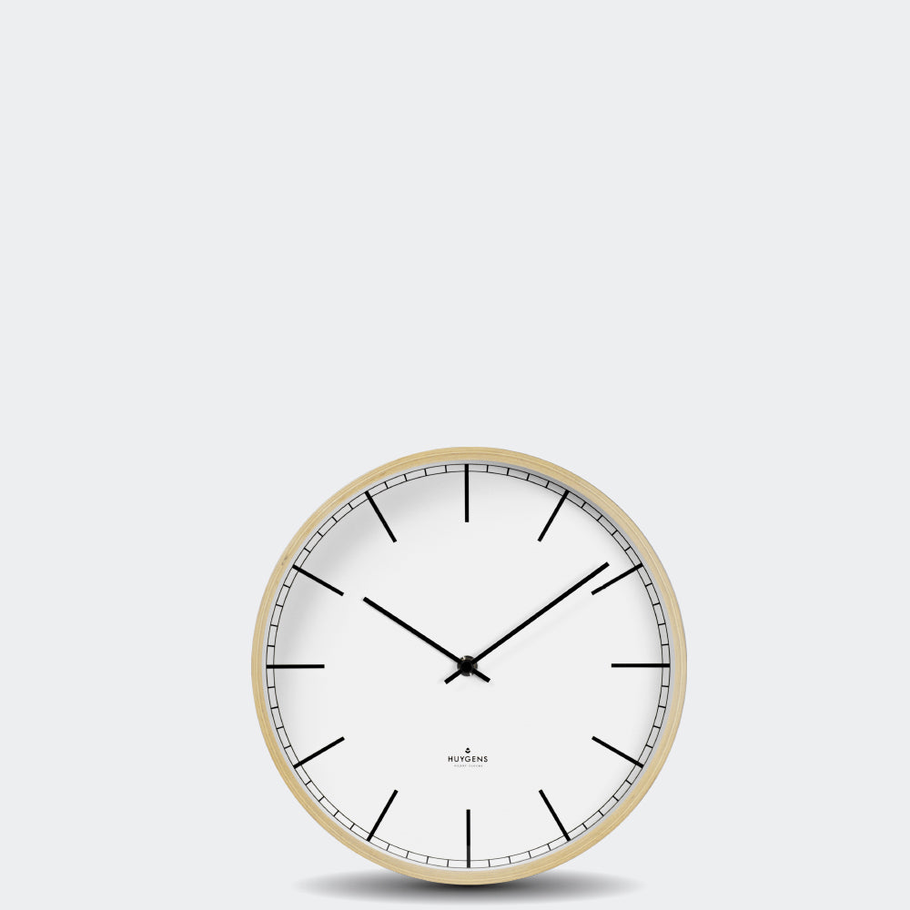 Huygens Wood 9.8 Inch Index Wall Clock