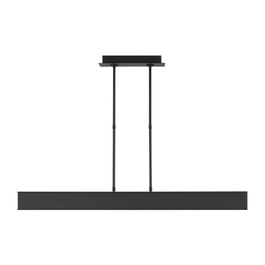 Minimalist I-Beam 72" LED light fixture for dining room, office, and conference table illumination in Black finish