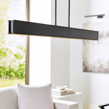 Contemporary I-Beam 72" light with warm white LED for living rooms and commercial interiors