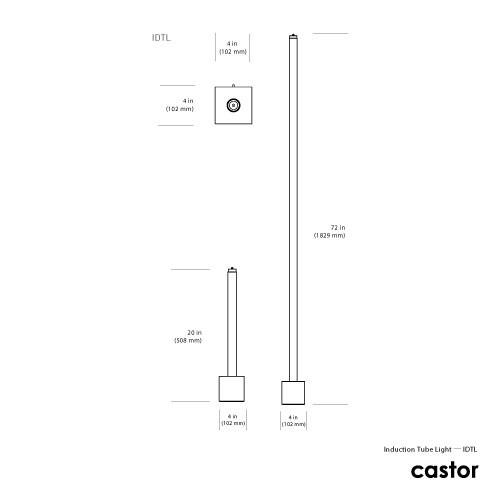 Castor Design Induction Tube Light