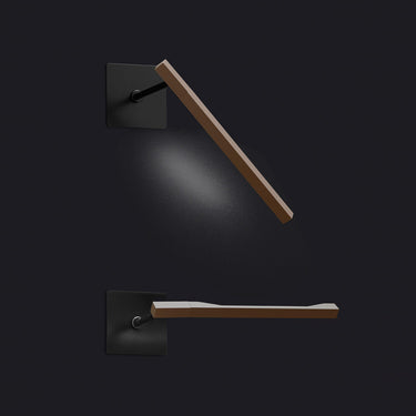 Oluce Ilo LED wall lamp with pivoting aluminum bar and indirect light for hotels