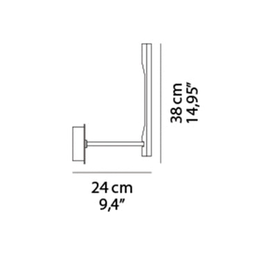Minimalist Ilo wall light with satin bronze and matt black design for modern interiors