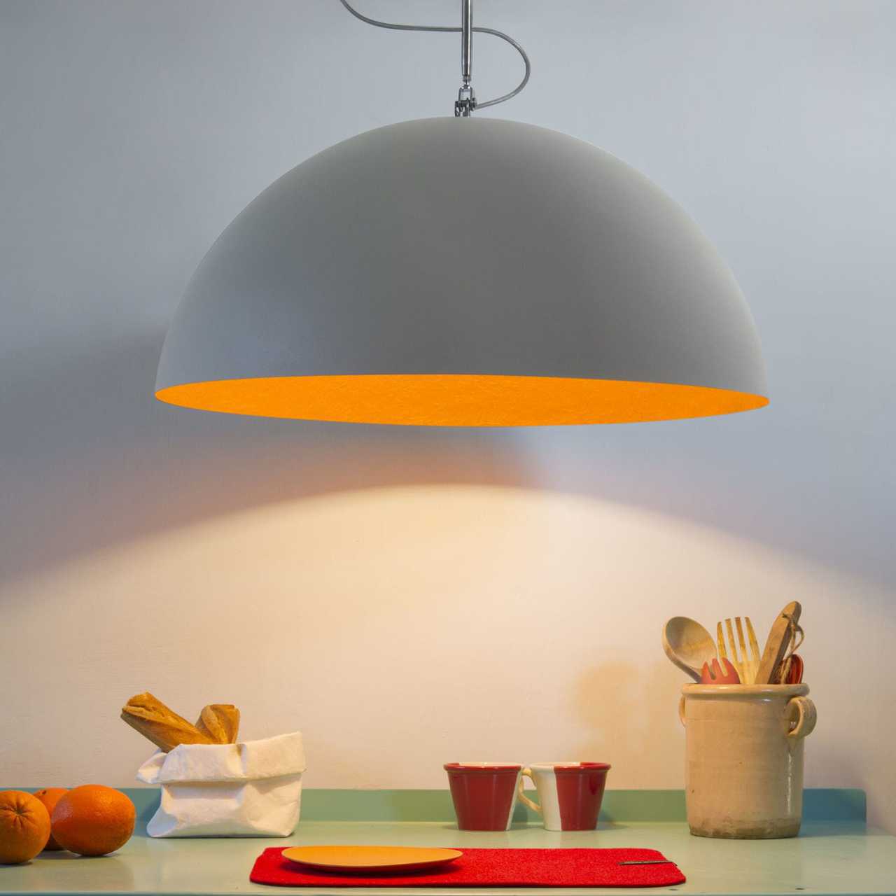 In-es.artdesign Mezza Luna Cemento Pendant Light