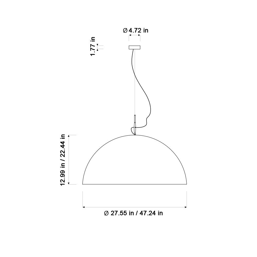 In-es.artdesign Mezza Luna Nebulite Pendant Light
