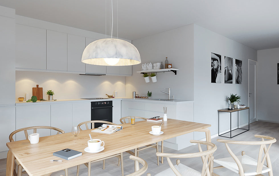 Innermost Doric 8 Marble Pendant Light