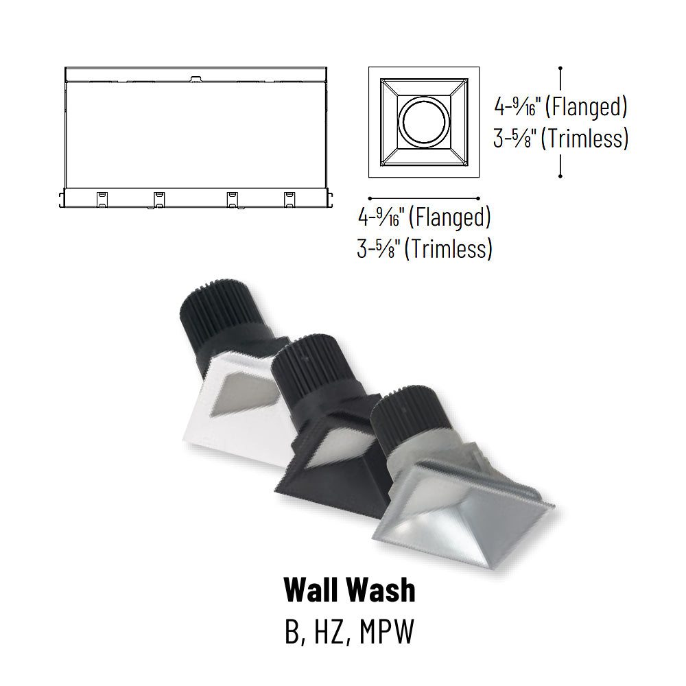 Nora Lighting Iolite MLS One Head Wall Wash, Trimless