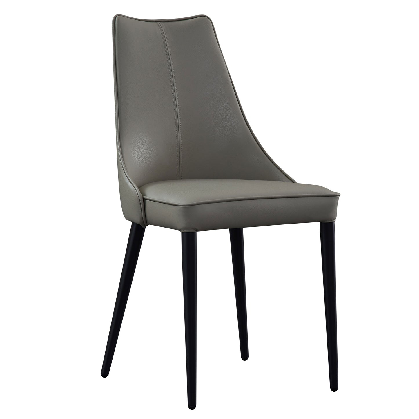 Milano Leather Dining Chair Light Grey by JM