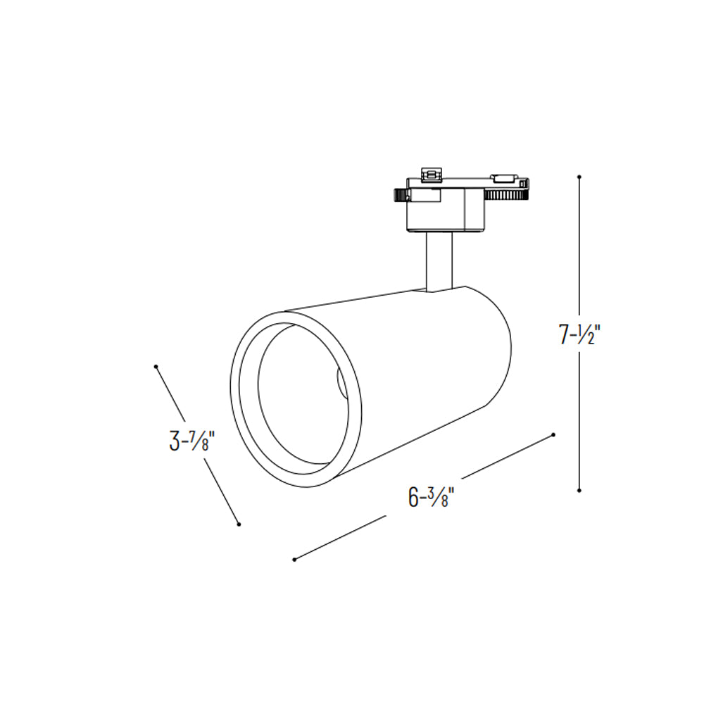 Nora Lighting Jason Round LED Track Head, up to 2800lm