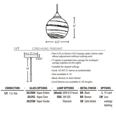 Besa Lighting Jilly Pendant Light