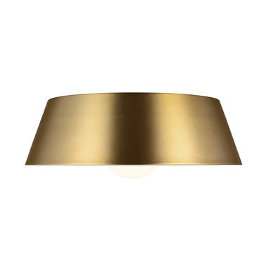 Aged Brass Joni Flush Mount Ceiling Light by Visual Comfort, dimmable LED, warm white light