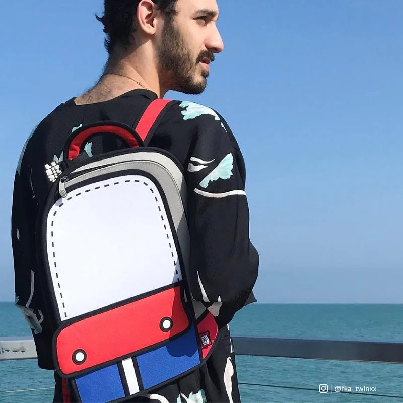 Jump from paper shop men