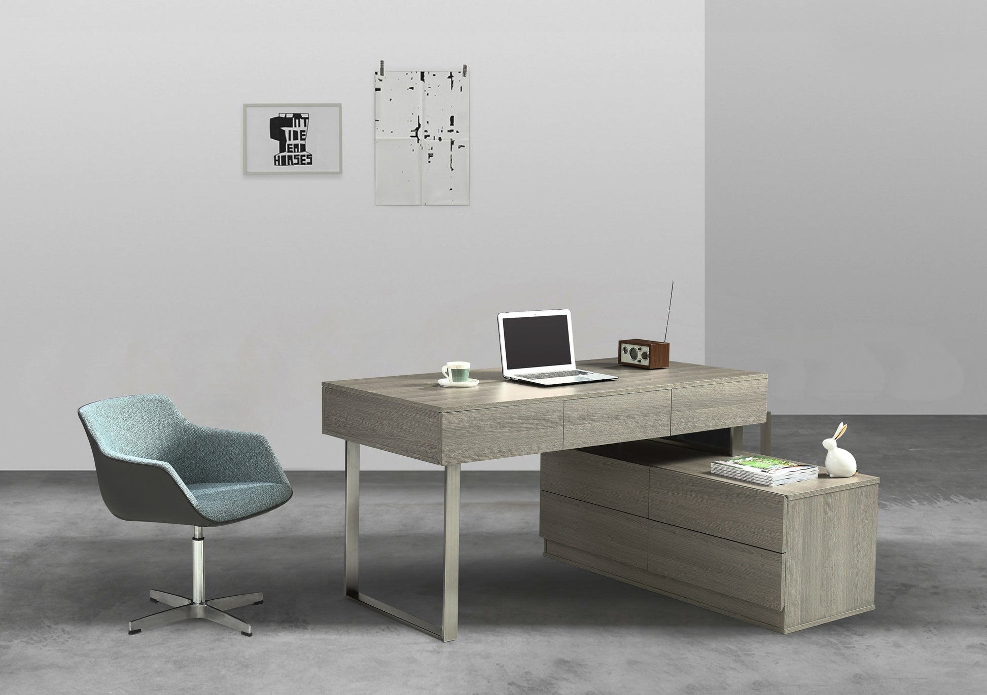 KD12 Office Desk Grey by JM