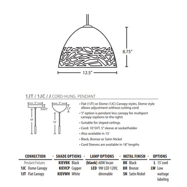 Besa Lighting Kiev Pendant Light