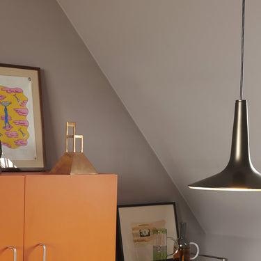 Kin 479 LED suspension lamp, modern metal pendant light for home interiors and offices
