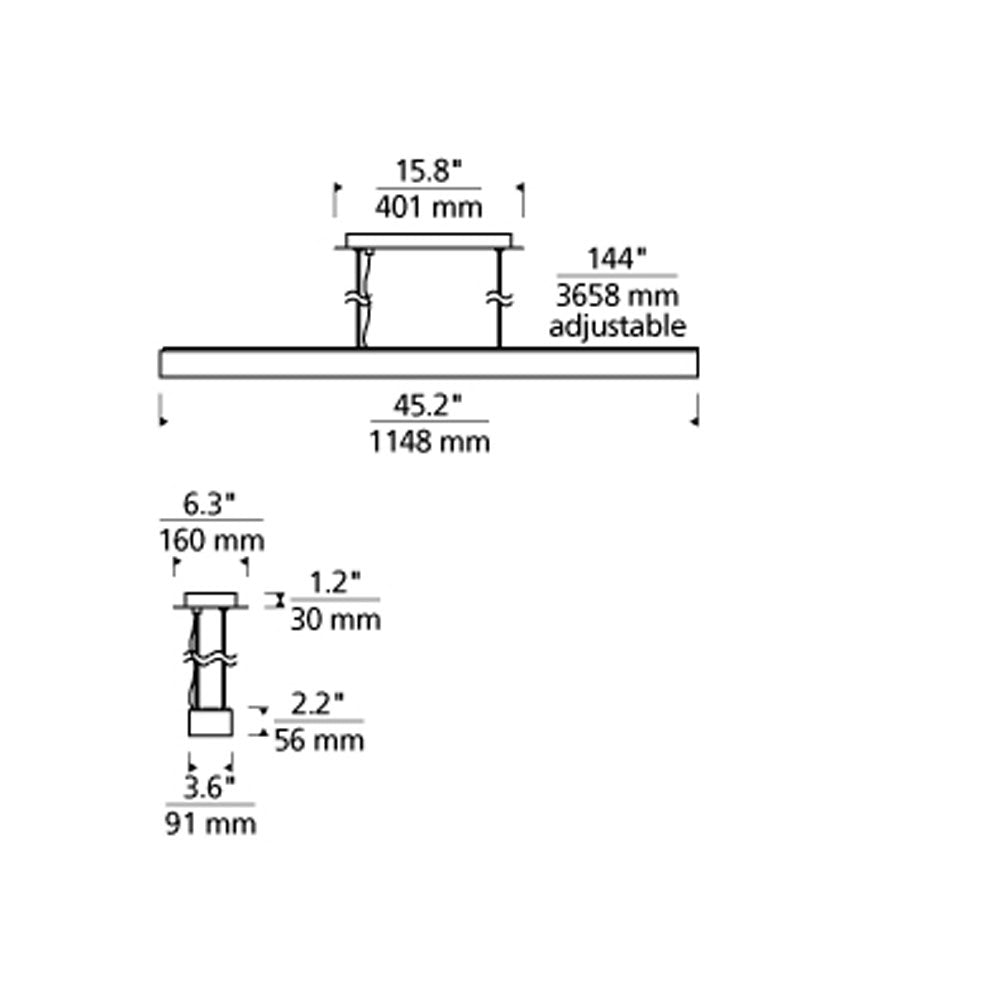 Knox Linear Suspension | Visual Comfort Modern