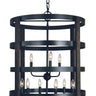 Framburg Homestead 9 - Light Matte Black Foyer Chandelier L1009 MBLACK