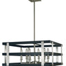 Framburg Montreaux 6 - Light Brushed Nickel with Matte Black Accents Chandelier L1036 BN/MBLACK