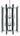 Framburg Bucolic 12 - Light Brushed Nickel with Matte Black Accents Foyer Chandelier L1062 BN/MBLACK