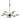 Framburg Comet 12 - Light Antique Brass with Matte Black Accents Chandelier L1072 AB/MBLACK