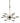 Framburg Comet 12 - Light Antique Brass with Matte Black Accents Chandelier L1072 AB/MBLACK
