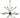Framburg Comet 16 - Light Antique Brass with Matte Black Accents Chandelier L1076 AB/MBLACK