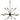 Framburg Comet 16 - Light Antique Brass with Matte Black Accents Chandelier L1076 AB/MBLACK