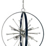Framburg Nucleus 10 - Light Brushed Nickel with Matte Black Accents Chandelier L1100 BN/MBLACK