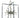 Framburg Zeta 8 - Light Brushed Nickel with Matte Black Accents Chandelier L1118 BN/MBLACK