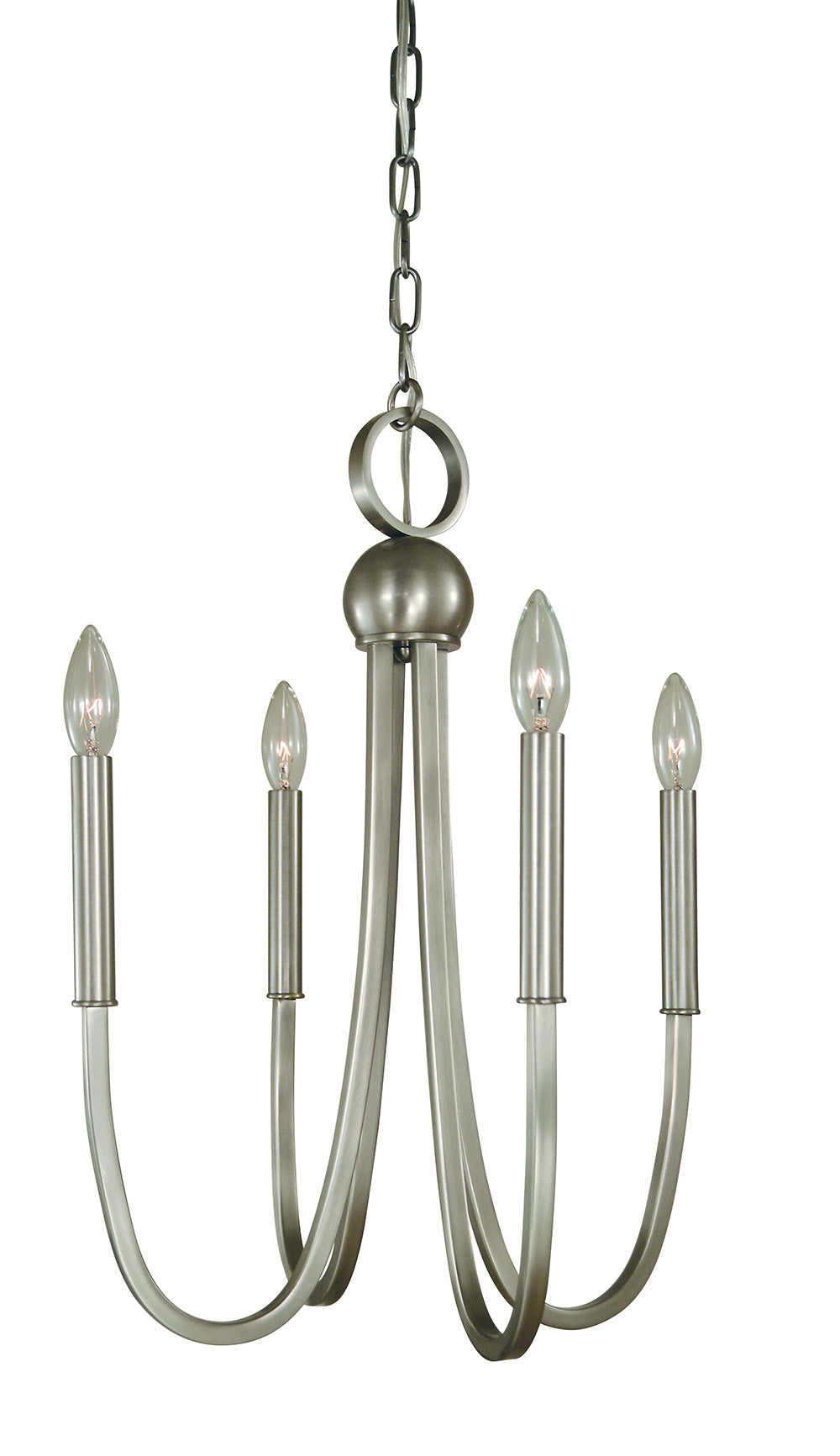 Framburg Alexandria 4 - Light Brushed Nickel Chandelier L1127 BN