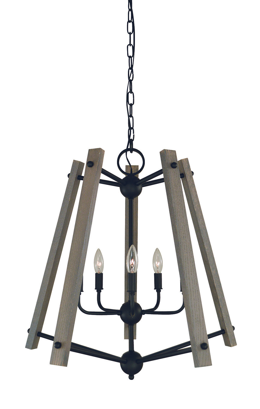 Framburg 5-Light Matte Black Meredith Chandelier