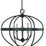 Framburg Elizabeth 5 - Light Matte Black Chandelier L1150 MBLACK