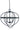 Framburg Elizabeth 5 - Light Matte Black Chandelier L1150 MBLACK