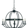 Framburg Aurora 6 - Light Matte Black Chandelier L1156 MBLACK