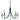 Framburg Ashley 5 - Light Matte Black Chandelier L1165 MBLACK