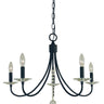 Framburg Ashley 5 - Light Matte Black Chandelier L1165 MBLACK