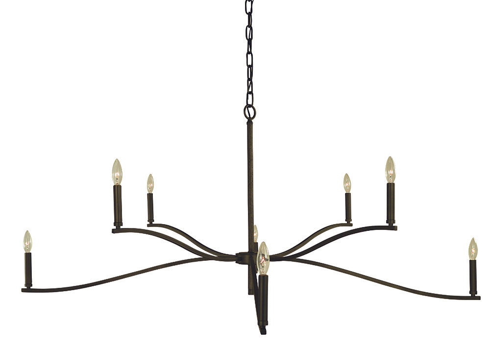 Framburg Bridgeport 8 - Light Iron Foyer Chandelier L1194 IRON