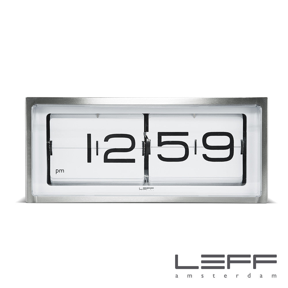 Leff Brick Desk/Wall Clock - Steel | Leff | LoftModern
