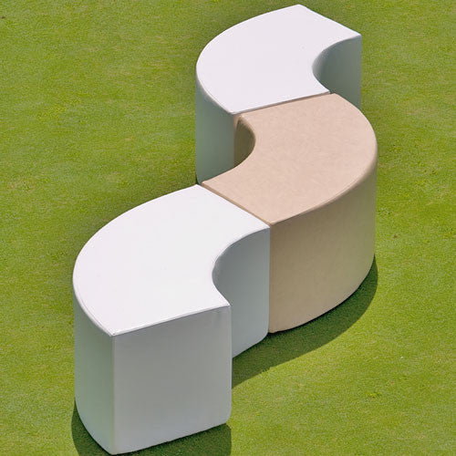 All-Weather Curved Bench for Outdoor Comfort