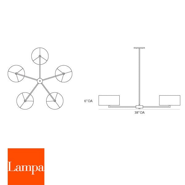 Lampa Star Chandelier | Lampa | LoftModern