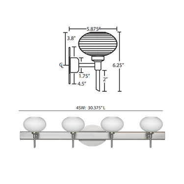 Besa Lighting Lasso 4 Bath Light