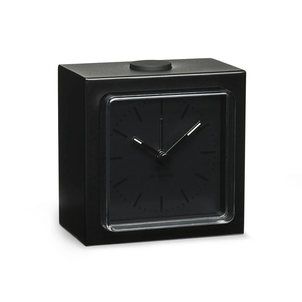 Leff Block Alarm Clock - Steel